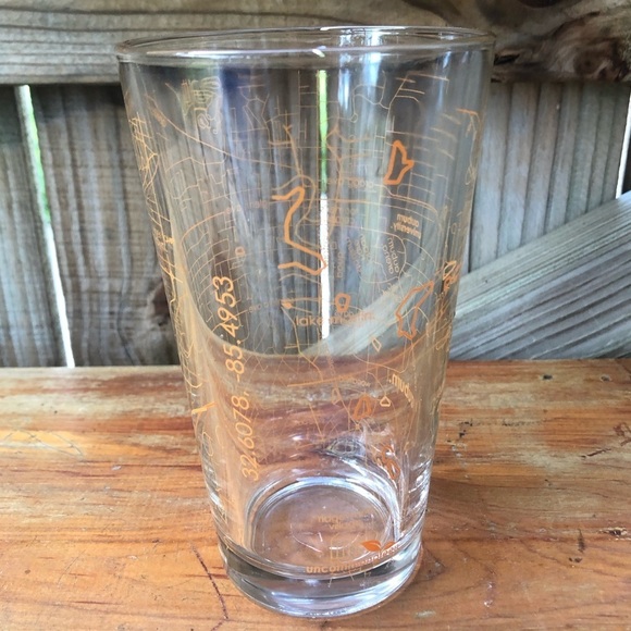 Set of 2 Auburn University Map Pint Glasses 14oz - Picture 3 of 11